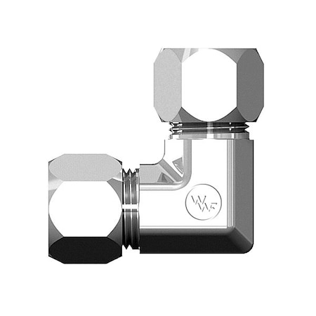 World Wide Fittings Flareless Compression to Flareless Compression Union 90 Deg. Elbow 7505X04X04